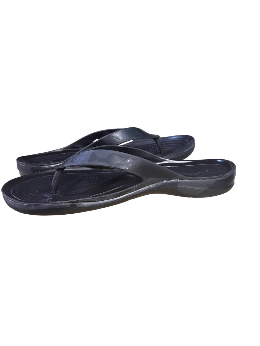 Crocs Kadee II Flip Flops Black Lightweight Comfort Thong Sandals Sz 10 - Picture 5 of 11